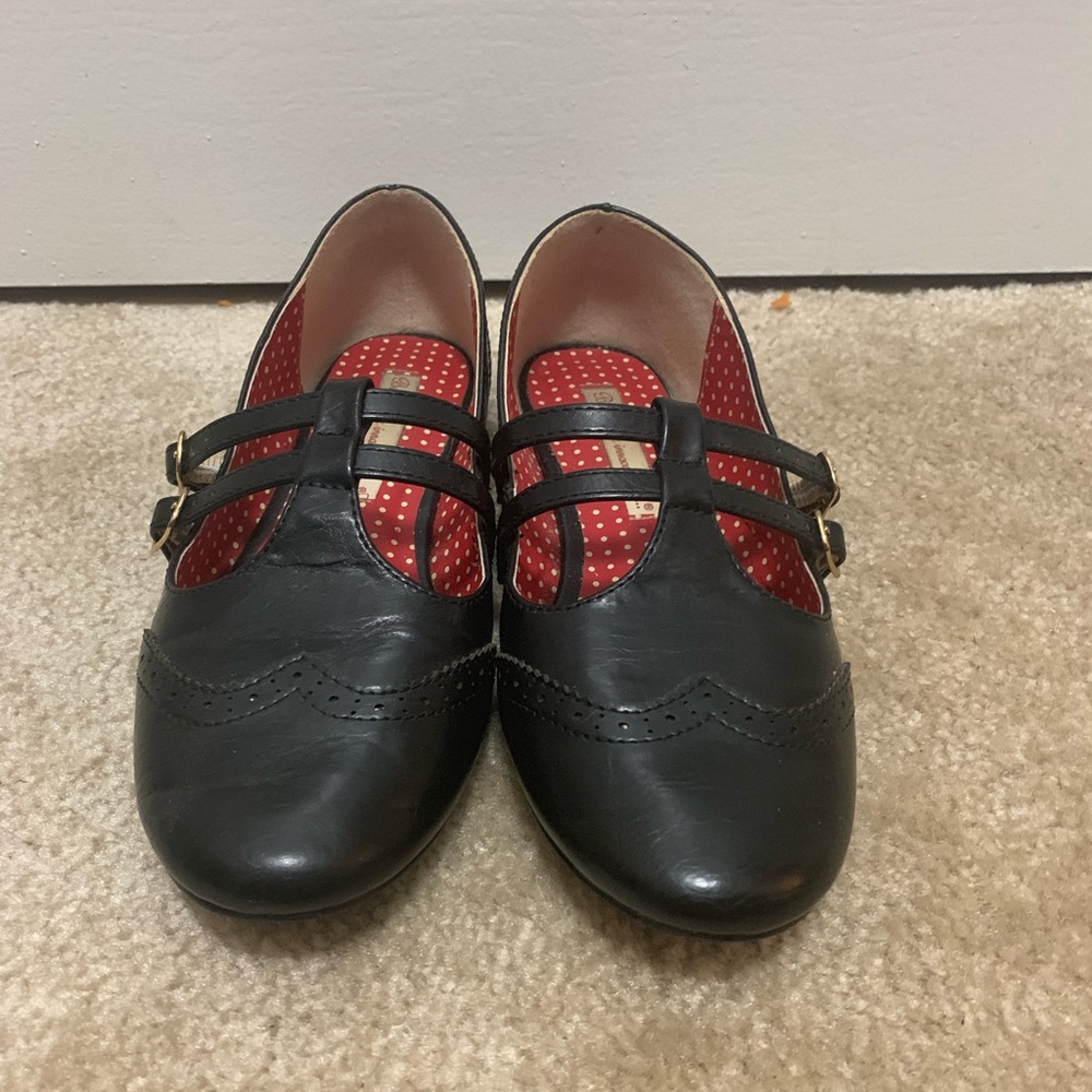 B.A.I.T. Vegan Leather Double Strap Mary Jane Flat